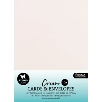 Cards & Envelopes Creme 5x7" Consumables Nr.06 - Studio Light