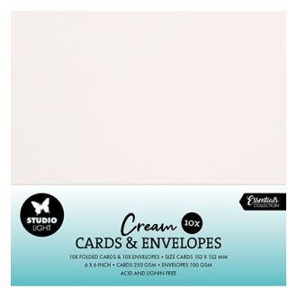 Cards & Envelopes Creme Consumables Nr.10 - Studio Light