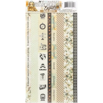 Wanderlust Explorer Washi Tape Sheets - 49 and Market