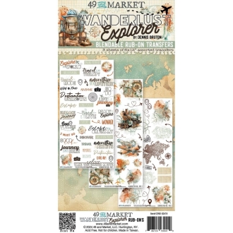 Wanderlust Explorer Rub-On Transfer Set 6x12" - 49 and Market