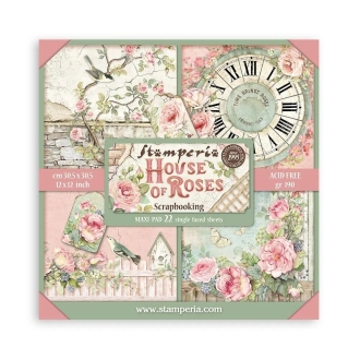 House of Roses 12x12" Paper Pack Maxi Backgrounds Selection (Single face) - Stamperia