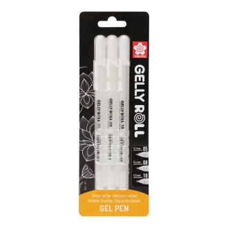 Gelly Roll Gelpen Blisterverpakking 05, 08 & 10 Wit 3stuks