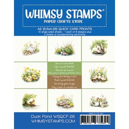 Duck Pond Quick Card Fronts - Whimsy Stamps