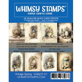 Vintage Spring Quick Card Fronts - Whimsy Stamps