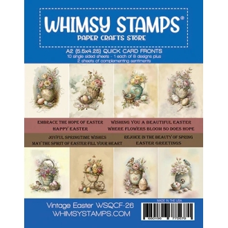 Vintage Easter Quick Card Fronts - Whimsy Stamps