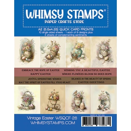 Vintage Easter Quick Card Fronts - Whimsy Stamps