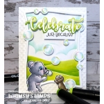 Bear Bubbles Clearstamp - Whimsy Stamps