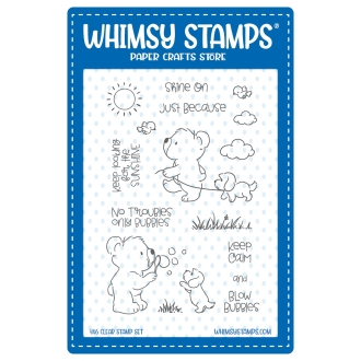 Bear Bubbles Clearstamp - Whimsy Stamps