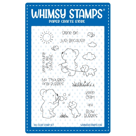 Bear Bubbles Clearstamp - Whimsy Stamps