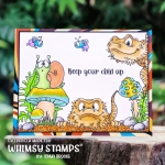 Bearded Dragon Smiles Clearstamp - Whimsy Stamps