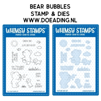 SET Bear Bubbles Stamp & Dies - Whimsy Stamps