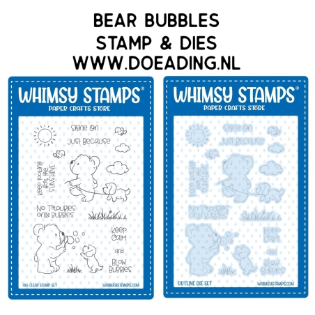 SET Bear Bubbles Stamp & Dies - Whimsy Stamps