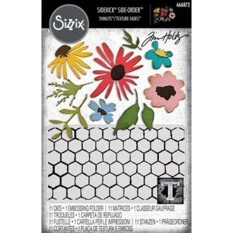 Sizzix Sidekick Embossing Folder & Thinlit Set Vault Side Order Floristry