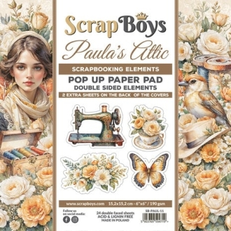 Paula's Attic 6x6" Pop Up Paper Pad - Scrapboys