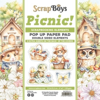 Picnic! 6x6" Pop Up Paper Pad - Scrapboys