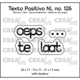 Texto Positivo Stansen No. 126 oeps ... te laat - Crealies