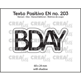 Texto Positivo Stansen No. 203 BDAY - Crealies