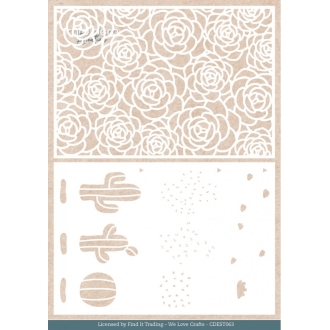 Stencil A5 - Card Deco Essentials - Plant Paradise Background