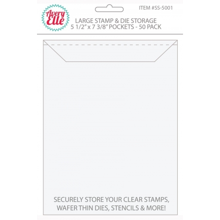 Large Stamp & Die Storage Pockets 5 1/2" x 7 3/8" (50 stuks)