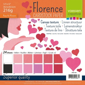 Florence Cardstock 12x12" 216gram - 24 vel Multipack Valentine