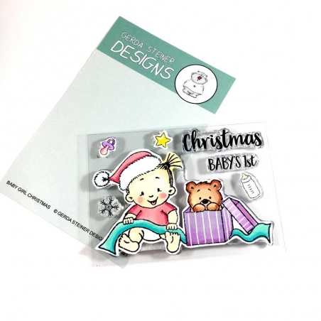 Baby Girl Christmas 3x4 Clear Stamp Set