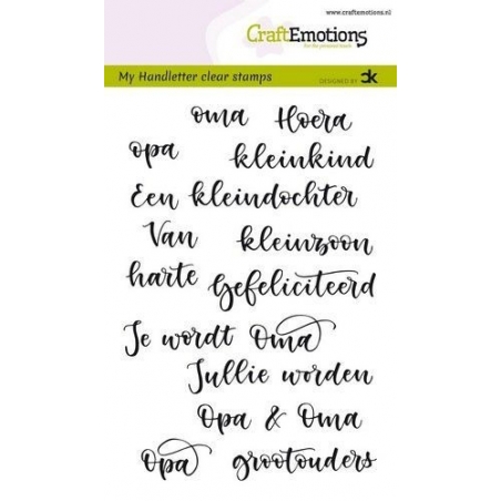 Handletter - Opa & Oma (NL) Carla Kamphuis Clear Stamps