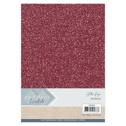 Card Deco Essentials - Glitter Paper A4 - Bordeaux