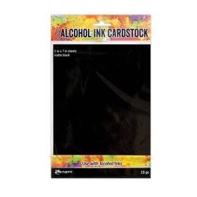 Alcohol Ink Zwart Papier 5"X7"