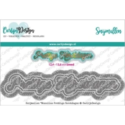 Carlijn Design - Snijmallen Monoline Prettige Kerstdagen