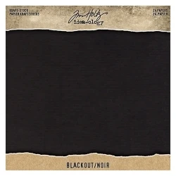 Idea-ology - Tim Holtz Kraft-Stock 8x8" Paper Stash Blackout