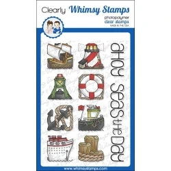 Whimsy Stamps - Ocean Tiles - Seas the Day Clearstamps