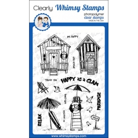 Whimsy Stamps - Beach Huts...