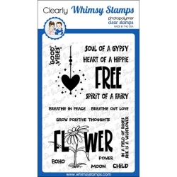 * Whimsy Stamps - Boho Sentiments Clearstamps