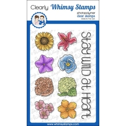 * Whimsy Stamps - Flower Tiles - Stay Wild Clearstamps