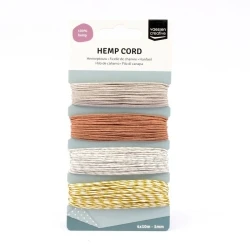 Vaessen Creative - Hemp Cord Assortiment 4x10m Kerst