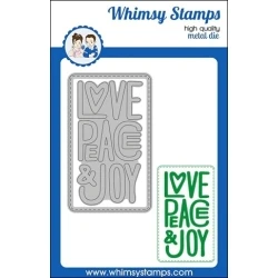 Whimsy Stamps - Peace Love Joy Die Set