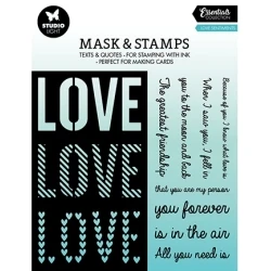 Studio Light - Mask & Stamp - Love Sentiments Essentials Nr.01