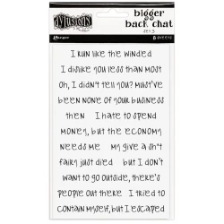 Dylusions - Bigger Back Chat Stickers White