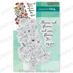 Penny Black - Flowers & Flowers Cling Stamp