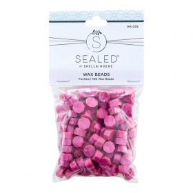 Peachy Pink Wax Beads from the Sealed by Spellbinders Collection
