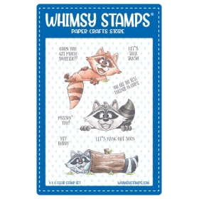 Whimsy Stamps - Raccoon...