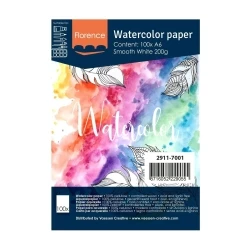 Florence • A6 Aquarelpapier Smooth Intense White 100pcs - 200g