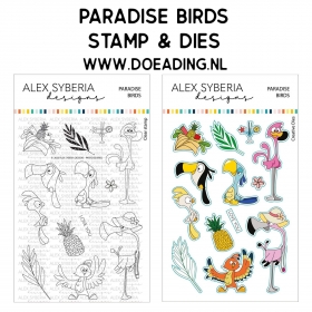 SET Paradise Birds Stamps &...