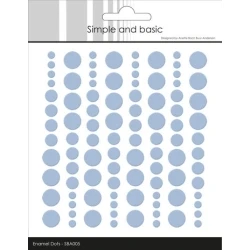 Adhesive Enamel Dots - Pigeon Blue