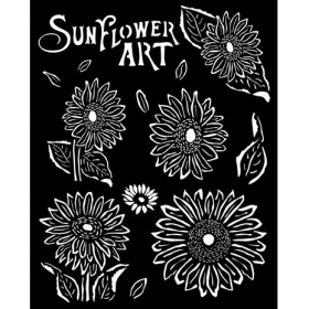 Sunflower Art Thick Stencil...