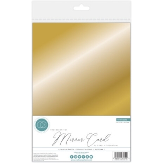 The Essential Mirror Card A4 Gold (10pcs) - Craft Consortium