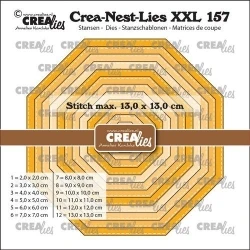 XXL 157 - Achthoek Stiksteek - Crealies Crea-Nest-Lies