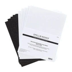 Pop-Up Die Cutting Glitter Foam Sheets - Black & White Spellbinders