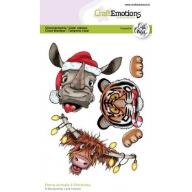 * Clearstamp A6 - Funny Animals 5 - CraftEmotions - Carla Creaties