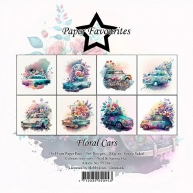 Floral Cars 6x6" Paper Pack...